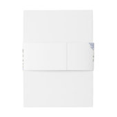 エレガントほこりっぽい青い水色アジサイ結婚ズ 招待状ベリーバンド (裏面例)