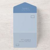 エレガントほこりっぽい青い沿岸海大理石 オールインワン招待状 (外側)