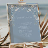 エレガントほこりっぽい青い花のフローラの結婚詳細