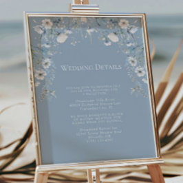 エレガントほこりっぽい青い花のフローラの結婚詳細