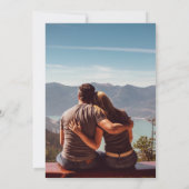 エレガントほこりっぽい青い花フローラ結婚写真 招待状 (裏面)