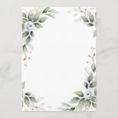 エレガントほこりっぽい青い花結婚は セーブザデート (裏面)