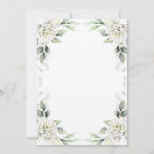 エレガントほこりっぽい青い花結婚は セーブザデート (裏面)