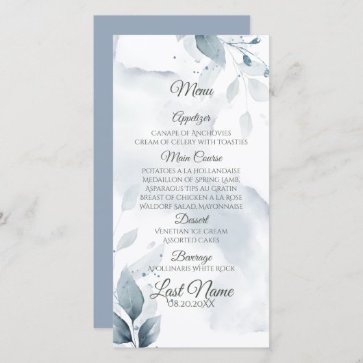 エレガントほこりっぽい青い葉 (正面/裏面)