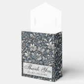 エレガントほこりっぽい青い銀の白い灰色フローラ フェイバーボックス (オープン)