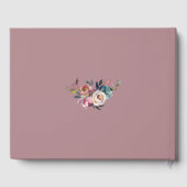 エレガントほこりっぽい青ほこりっぽいバラの結婚花 ゲストブック (裏面)