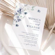 エレガントほこりっぽい青ボホの冬の結婚葉