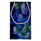 エレガントほこりっぽい青紫フローラ スモールペーパーバッグ (裏面)