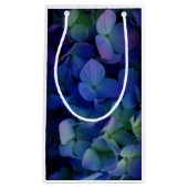 エレガントほこりっぽい青紫フローラ スモールペーパーバッグ (正面)