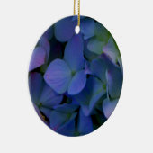 エレガントほこりっぽい青紫フローラ セラミックオーナメント (右)