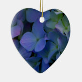 エレガントほこりっぽい青紫フローラ セラミックオーナメント (右)