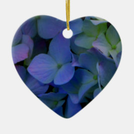 エレガントほこりっぽい青紫フローラ セラミックオーナメント
