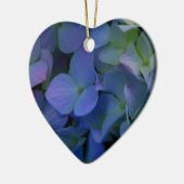 エレガントほこりっぽい青紫フローラ セラミックオーナメント (左)