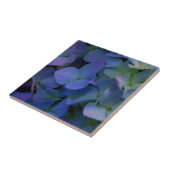 エレガントほこりっぽい青紫フローラ タイル (側面)