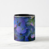 エレガントほこりっぽい青紫フローラ マグカップ (中央)
