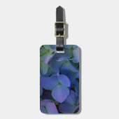 エレガントほこりっぽい青紫フローラ ラゲッジタグ (正面縦)