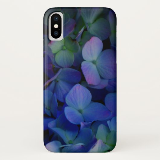 エレガントほこりっぽい青紫フローラ Case-Mate iPhoneケース (裏面)