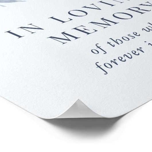 エレガントほこりっぽい青結婚フローラが懐かしい ポスター (角)