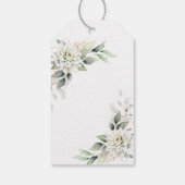 エレガントほこりっぽい青結婚緑 ギフトタグ (裏面)