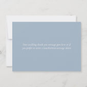 エレガントほこりっぽい青葉緑の結婚 サンキューカード (裏面)