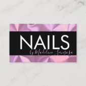 エレガントまつ毛技術者ピンク絹の名刺 名刺 (正面)