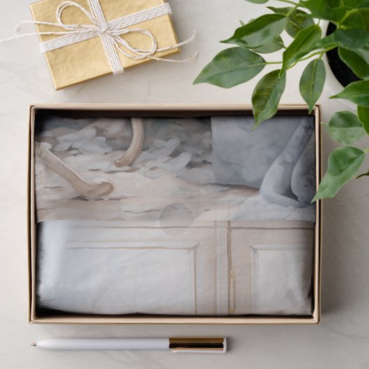 エレガントみすぼらしいシックで居心地の良いソファと花 薄葉紙 (ギフト)