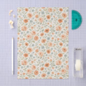 エレガントみすぼらしいシックフランスのフローラアートパターン 薄葉紙 (クラフト)