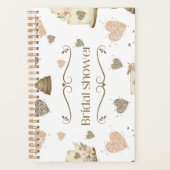 エレガントみすぼらしいスタイルブライダルシャワー プランナー手帳 (正面)