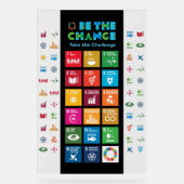 エレガントやる気を起こさせる企業のアクリル看板ポスター アクリルサイン (正面)