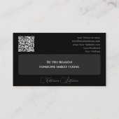 エレガントやる気を起こさせる引用文 名刺 (裏面)