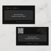 エレガントやる気を起こさせる引用文 名刺 (正面/裏面)