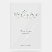 エレガントようこそ書結婚道 アクリルサイン (正面)