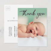 エレガントようこそ：パーソナライズされたベビー発表Ca 案内ポストカード (正面/裏面)