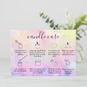 エレガントろうそく気にのサンキューカード追加ロゴ サンキューカード (スタンド正面)