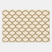 エレガントアイボリーと赤のクビクトリアンリスマスコラージュ ラッピングペーパーシート (正面2)