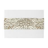 エレガントアイボリーと金ゴールドが初期化さ結婚れた 招待状ベリーバンド (裏面例)