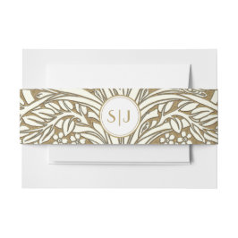 エレガントアイボリーと金ゴールドが初期化さ結婚れた 招待状ベリーバンド