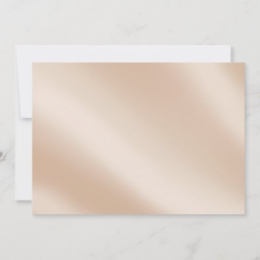 エレガントアイボリーと金ゴールド写真の保存日付 招待状 (裏面)