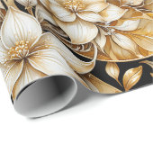 エレガントアイボリーとB；バックフローラティッシュペーパー ラッピングペーパー (ロールコーナー)