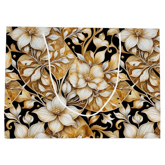 エレガントアイボリーとB；バックフローラティッシュペーパー ラージペーパーバッグ (裏面)