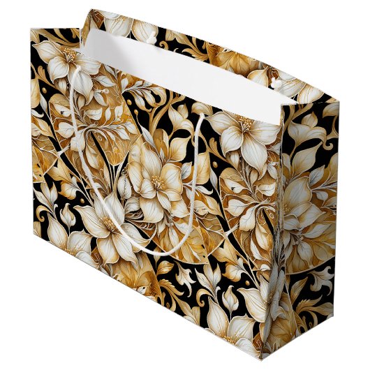 エレガントアイボリーとB；バックフローラティッシュペーパー ラージペーパーバッグ (裏面アングル)