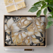 エレガントアイボリーとB；バックフローラティッシュペーパー 薄葉紙 (ギフト)