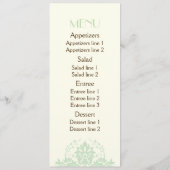 エレガントアイボリーのメニュ結婚ー・カード メニュー (裏面)