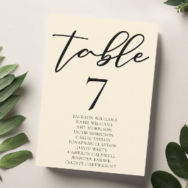 エレガントアイボリーの表結婚番号（名前カード付き）