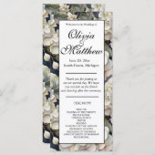 エレガントアイボリーほこりっぽいピンク色の水色フローラ (正面/裏面)