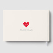 エレガントアイボリーカラーシルバーウェディング記念日 ゲストブック (裏面)