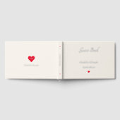 エレガントアイボリーカラーシルバーウェディング記念日 ゲストブック (全面)