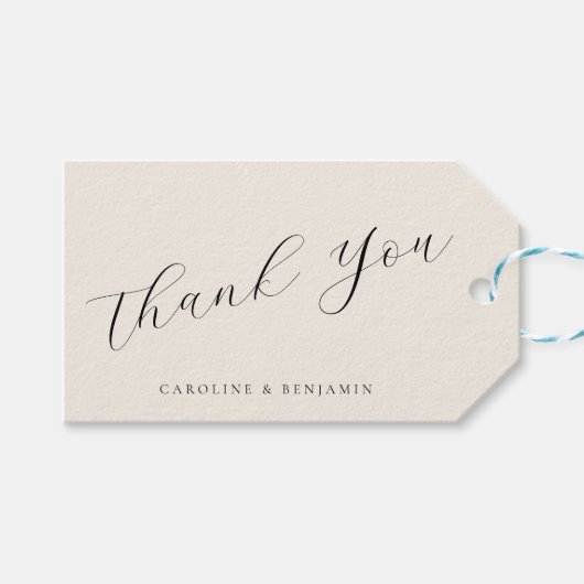 エレガントアイボリークリーム書結婚道ありがとう ギフトタグ (正面(横))