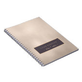 エレガントアイボリーゴールドフォイル名・文字パーソナライズされた ノートブック (右側)