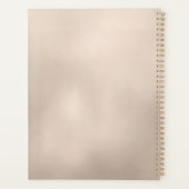 エレガントアイボリーゴールドフォイル名・文字パーソナライズされた プランナー手帳 (裏面)